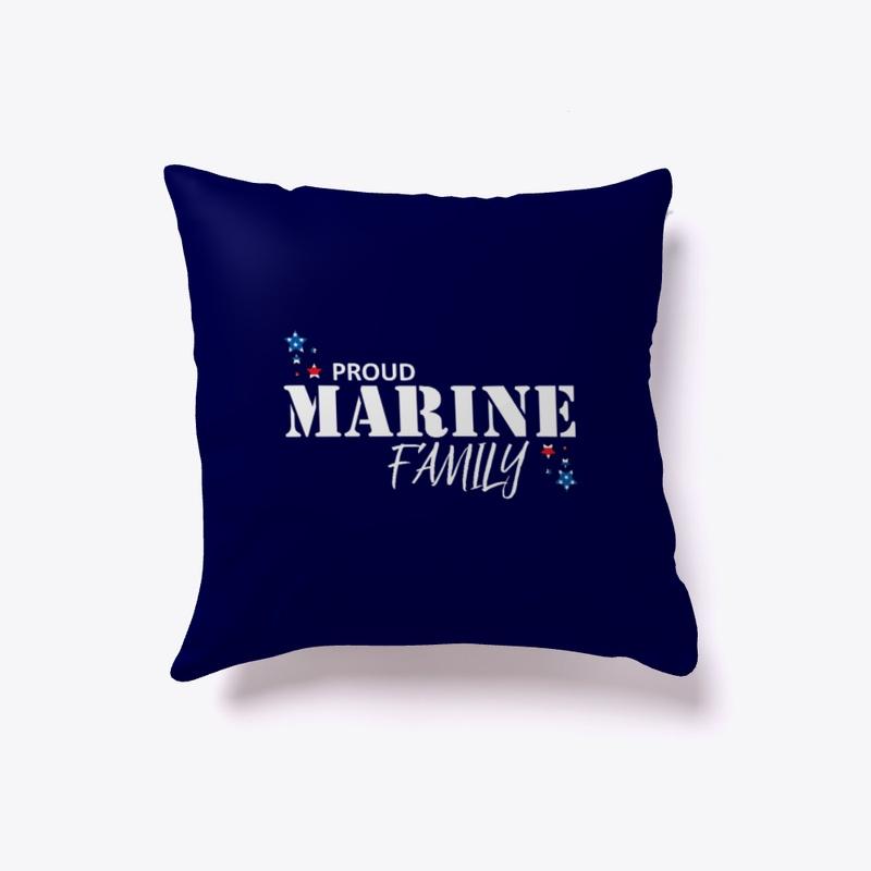 Proud Marine Family Pillow